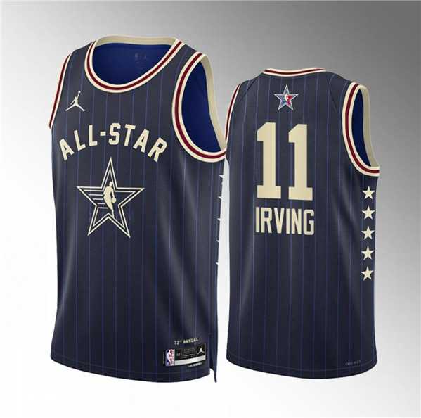 Mens 2024 All-Star #11 Kyrie Irving Navy Stitched Basketball Jersey